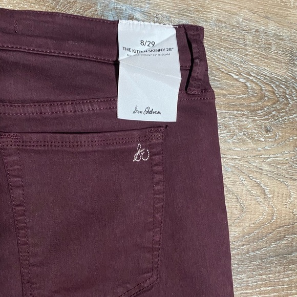 Sam Edelman Denim The Kitten Skinny Jeans Deep Plum - Picture 4 of 7
